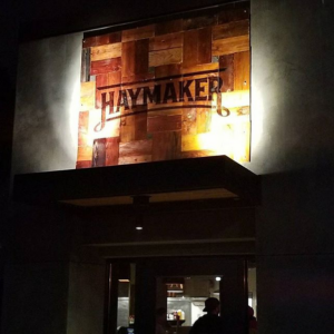 Haymaker Bar and Grill Exterior Sign - Installed - November 2017