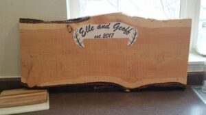 Wedding Guest Signature Plank - In Progress
