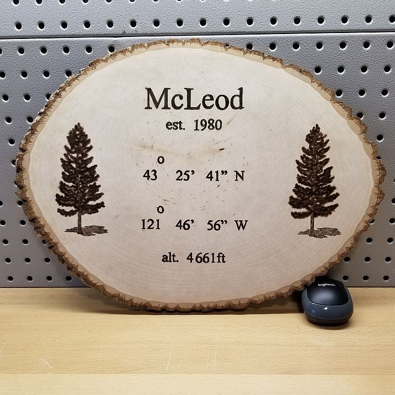 McLeod Mountain Cabin Plaque