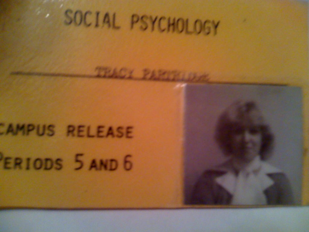 Tracy - Orem HS Social Psychology Campus Release Card - About age 15-16