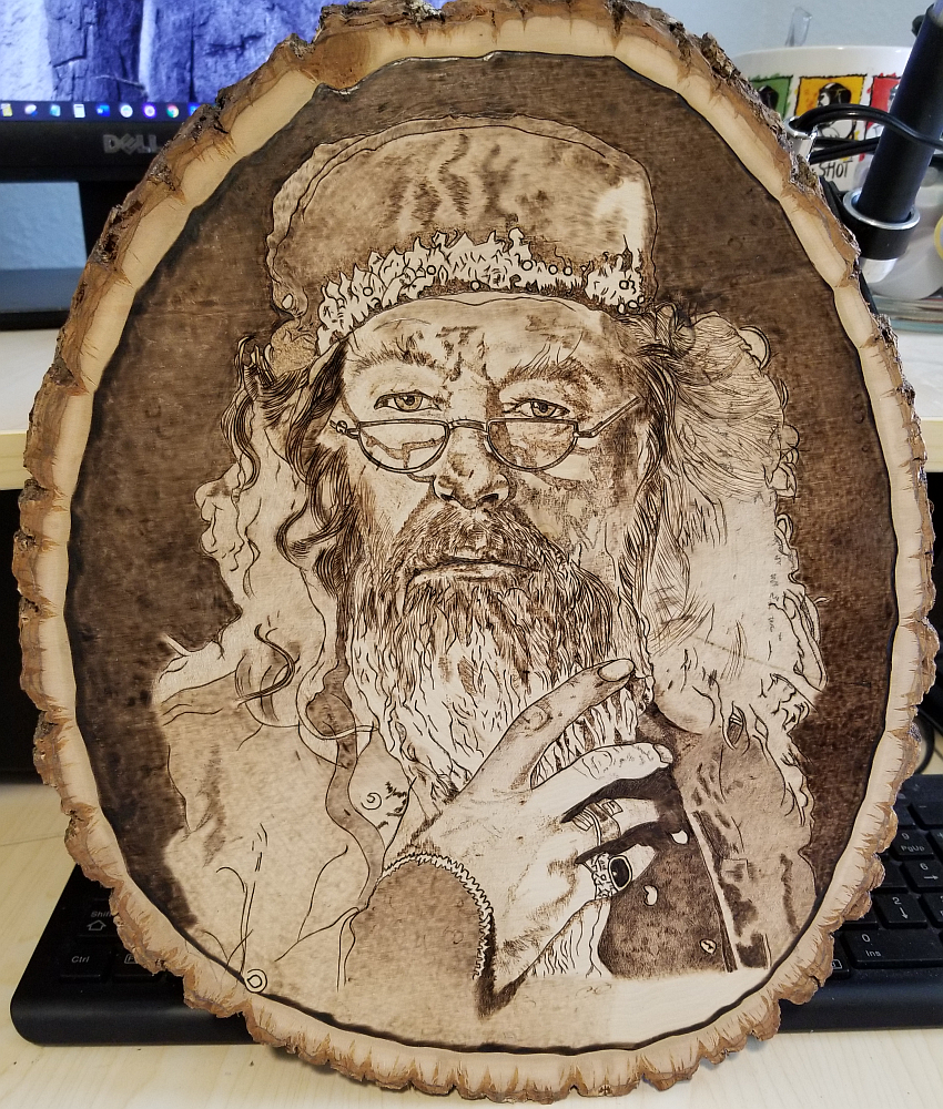 Silver Lining – Working on Dumbledore Portrait