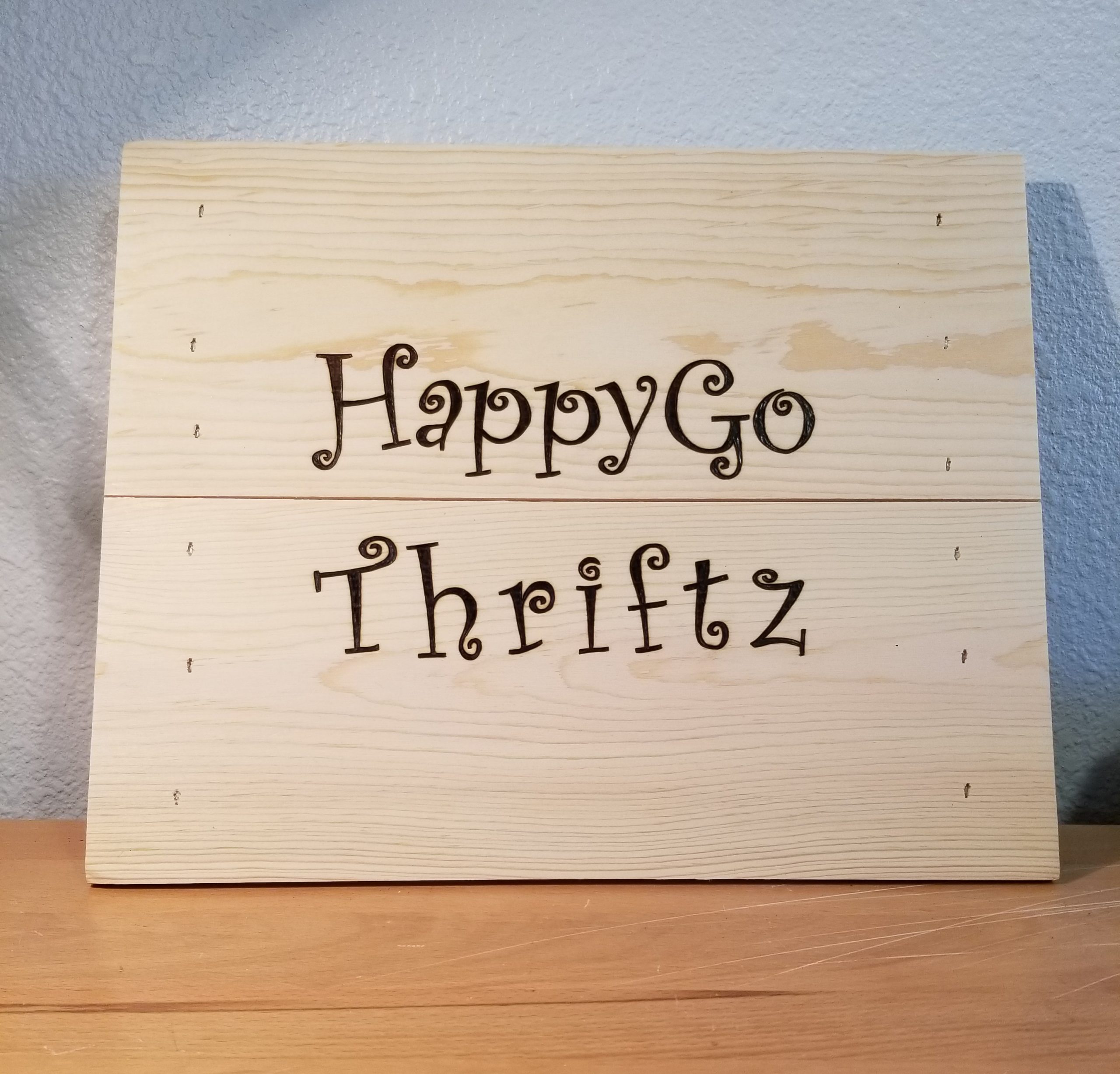 Wooden Box For Online Thrift Shop