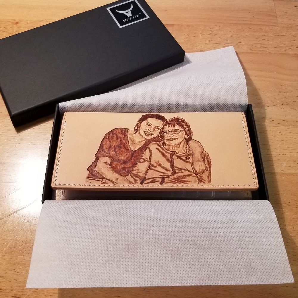 Lady's Leather Portrait Wallet - Gift Boxed