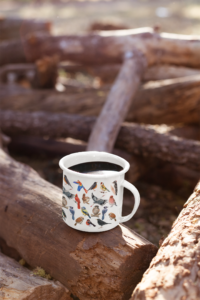 Tracy's Vintage Birds Design - Enamel Camping Mug