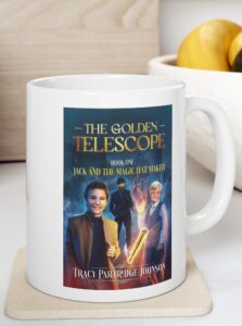 The Golden Telescope White Ceramic Mug